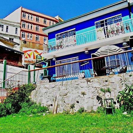 La Casa Azul Hostel Valparaíso Dış mekan fotoğraf