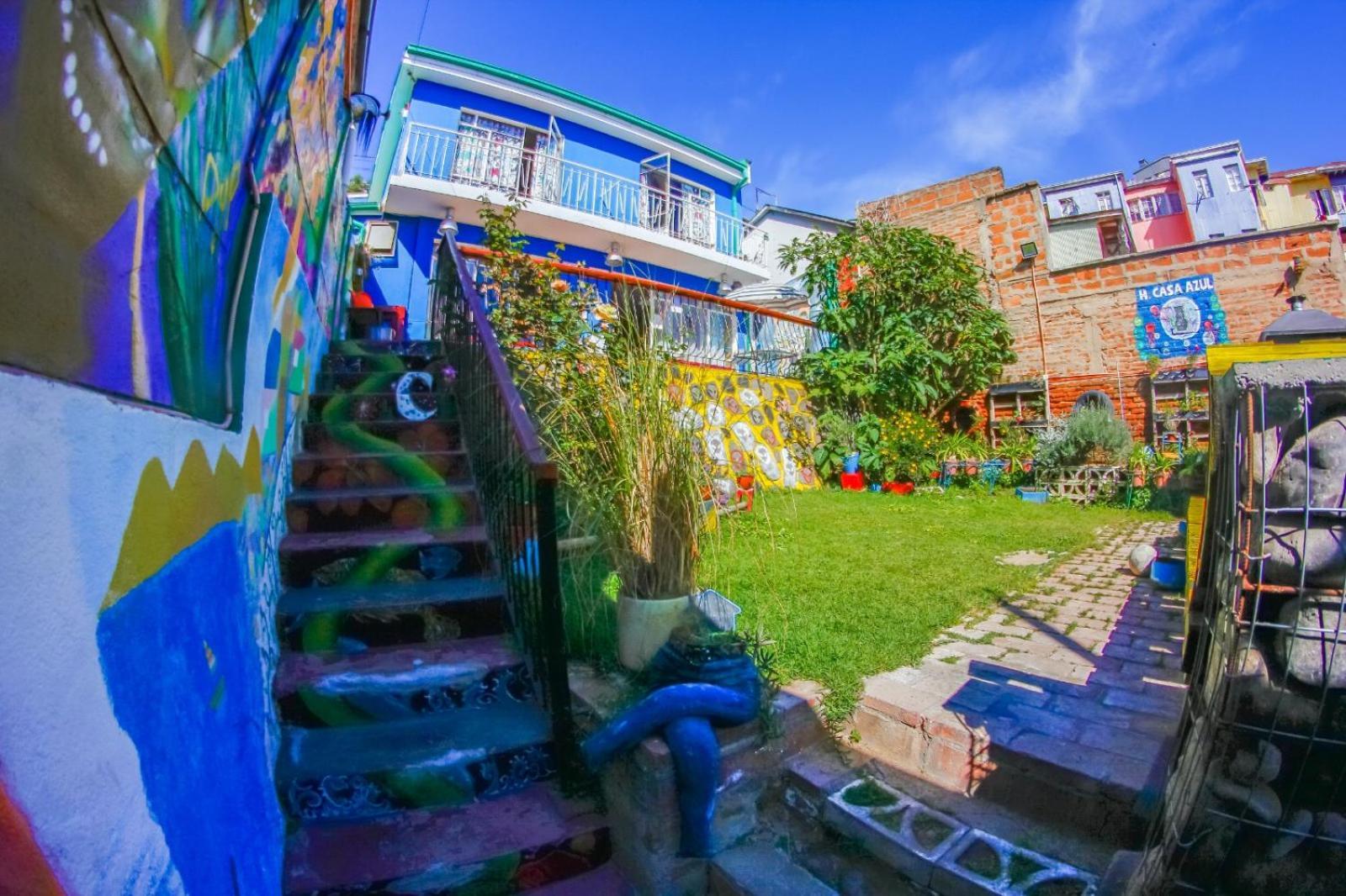 La Casa Azul Hostel Valparaíso Dış mekan fotoğraf