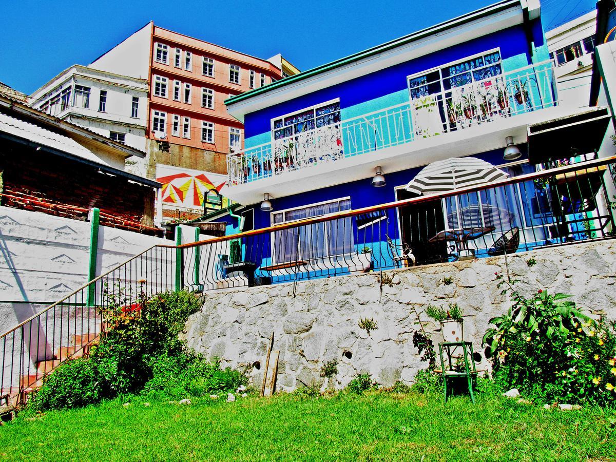 La Casa Azul Hostel Valparaíso Dış mekan fotoğraf